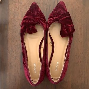 Express velvet flats